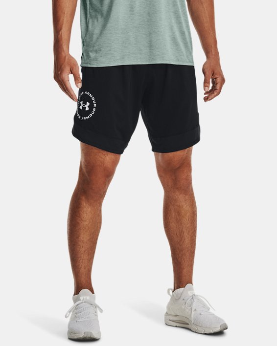 Men's UA Train Stretch Graphic Shorts in Black image number 0